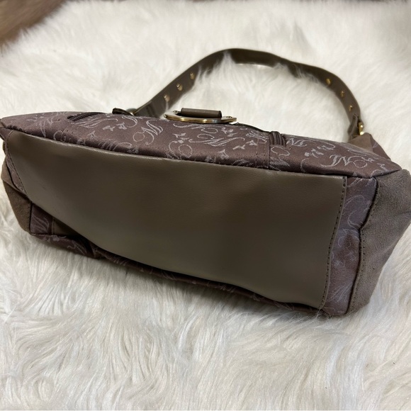 Vintage Y2K Mudd Shoulder Purse Bag Bratz Brown Velvet Faux Suede Baguette - Picture 4 of 11